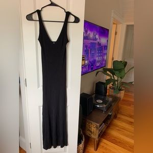 Black knit dress